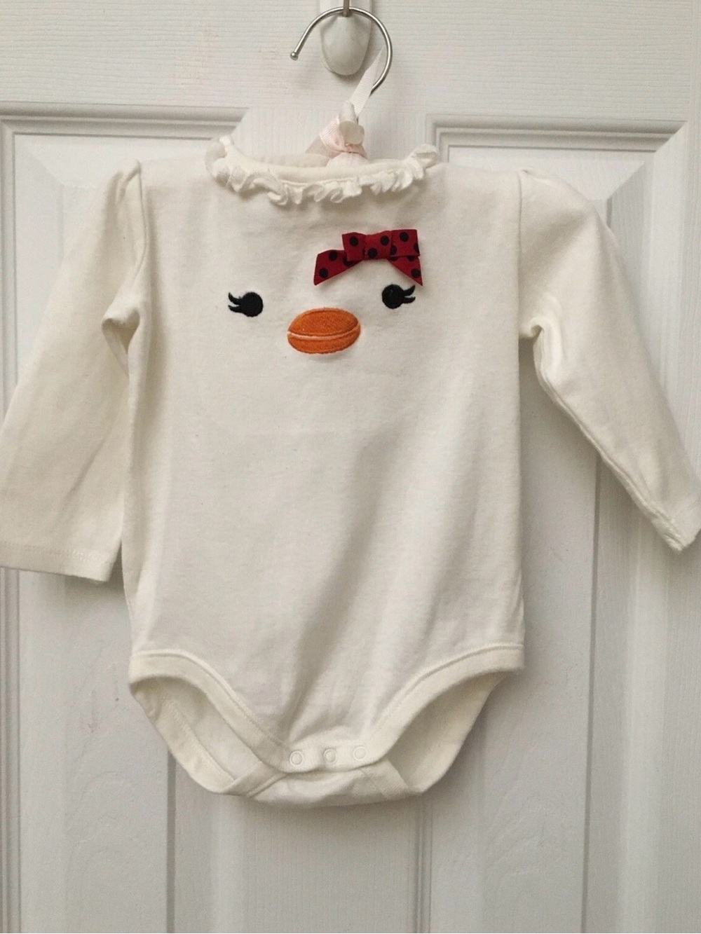 Baby 8 Brand Infant One Piece Bodysuit 6-12 mo White Baby Chicken Duck